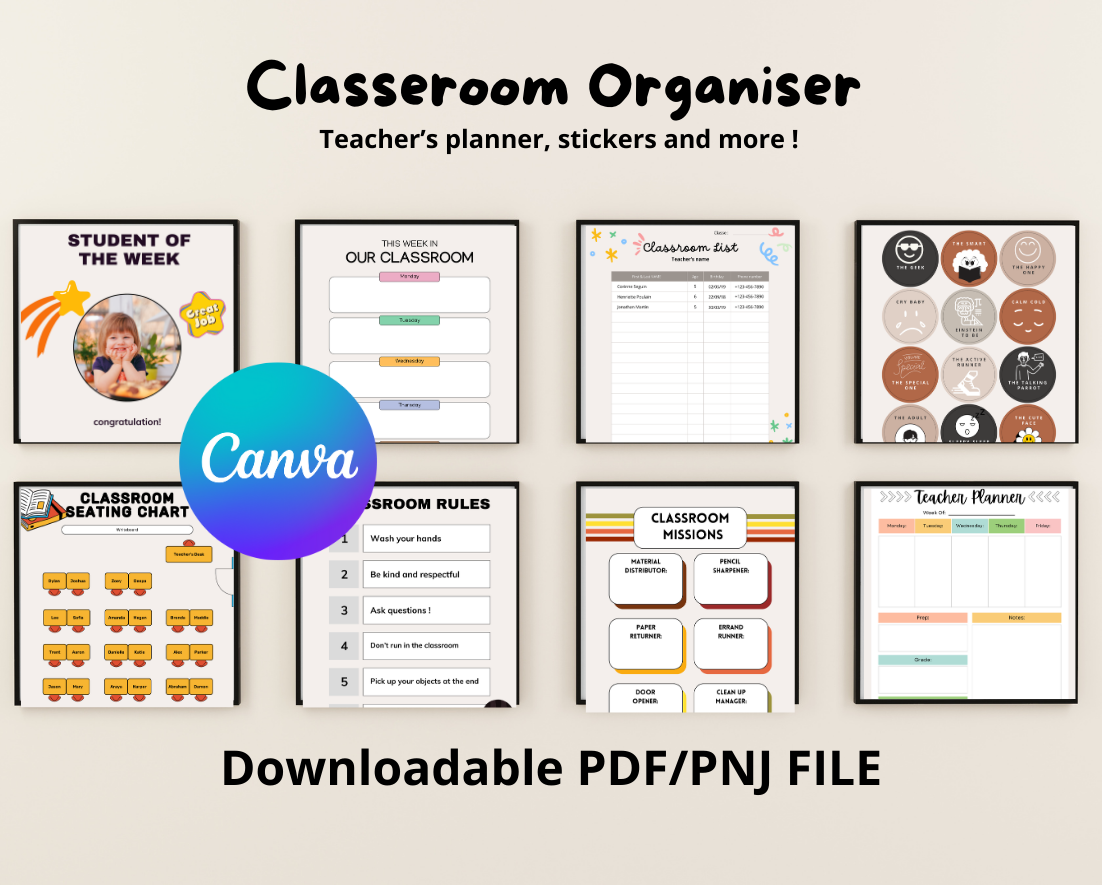 🌟 All-in-One Classroom Organizer: Where Organization Meets Inspiration 🌟 Empower Teachers, Engage Students, Delight Parents