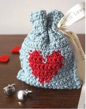 Valentine’s Heart Gift Bag Crochet Pattern