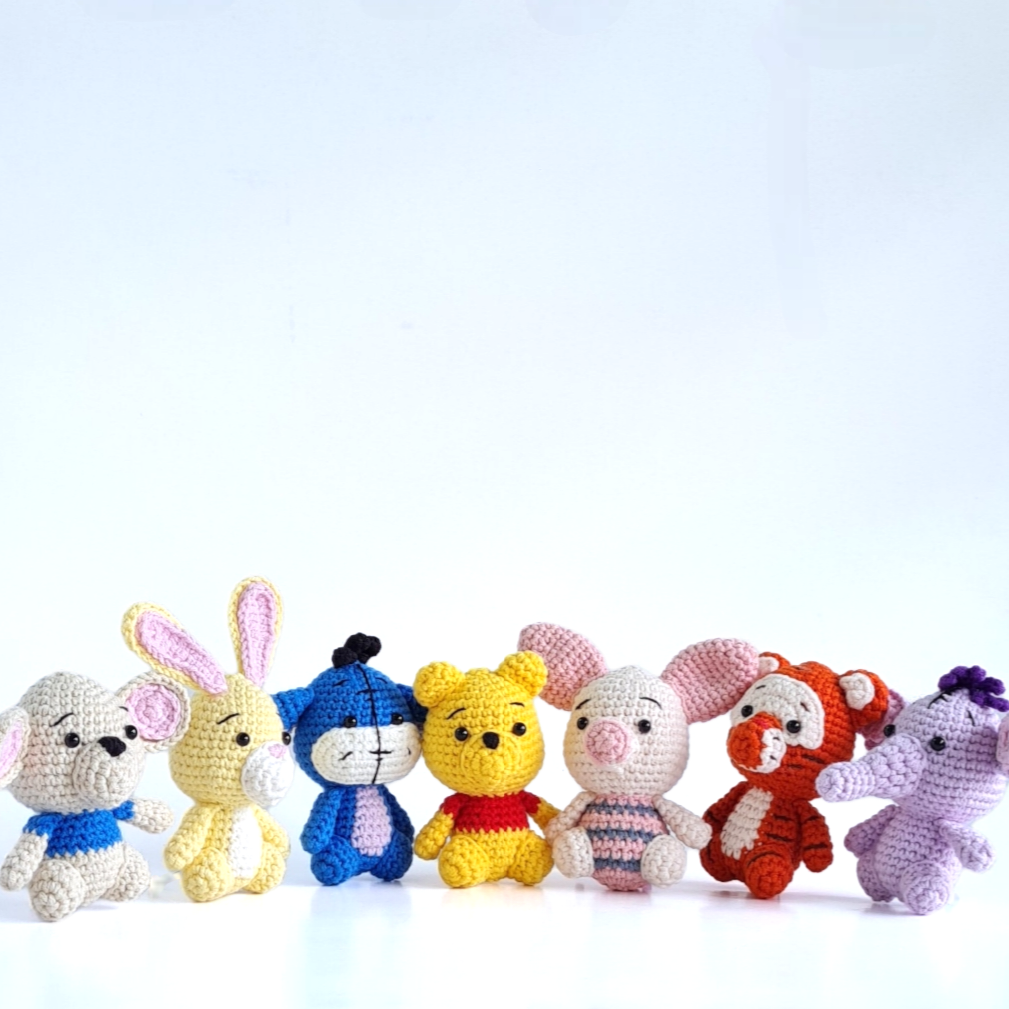 Adorable Amigurumi Crochet Patterns PDF - Tiger, Rabbit, Piglet, Lumpy, Heyore - Instant Download, Beginner-Friendly