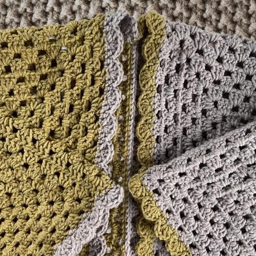 Easy Granny Hexagon Cardigan Crochet Pattern | Jason Momoa-Inspired Boho Cardigan | Two-Toned, Oversized DIY Sweater | Beginner-Friendly PDF