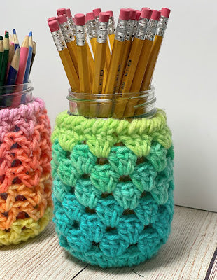 Crochet Jar Cover Pattern Bundle - 3 Mason Jar Covers, Double Crochet, Granny & V-Stitch - Beginner-Friendly Instant Download PDF