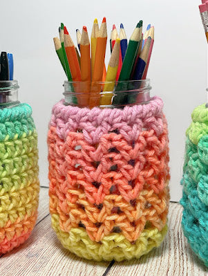 Crochet Jar Cover Pattern Bundle - 3 Mason Jar Covers, Double Crochet, Granny & V-Stitch - Beginner-Friendly Instant Download PDF